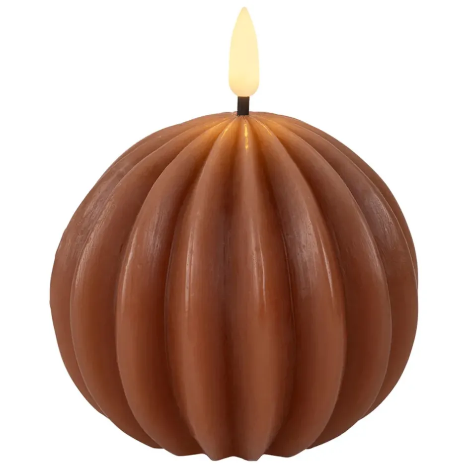 Fabrique de Styles Déco Lumineuse>Bougie led boule h12cm Terracotta