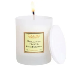 Fabrique de Styles Bougies Parfumées>Bougie parfumée Bergamote Fraiche 40h Blanc