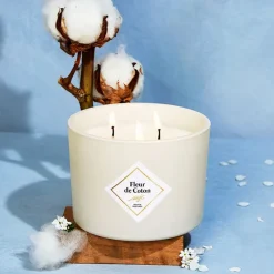 Fabrique de Styles Bougies Parfumées>Bougie parfumée Fleur de coton 70h