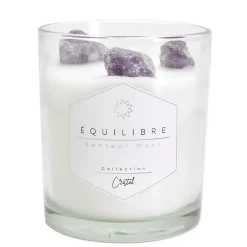 Fabrique de Styles Bougies Parfumées>Bougie parfumée Musc avec pierre 35h Multicolore