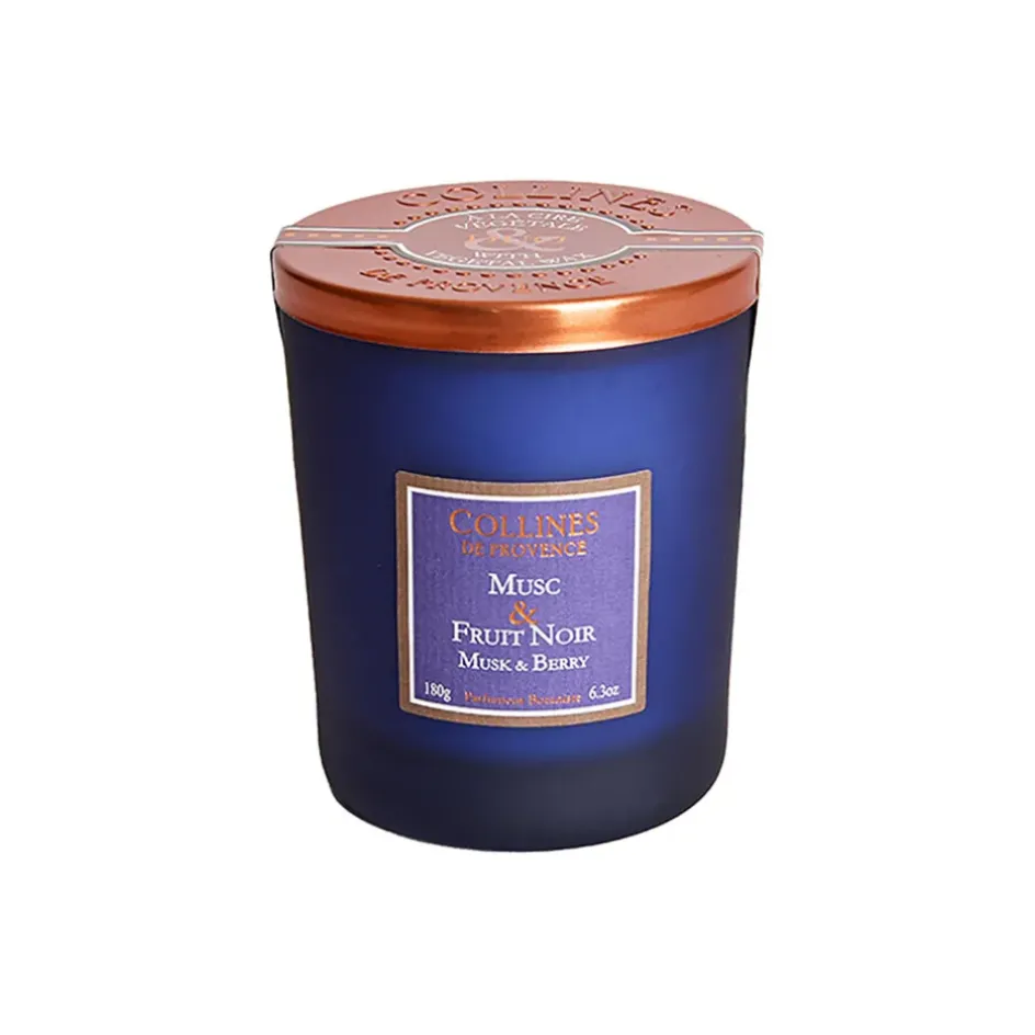 Fabrique de Styles Bougies Parfumées>Bougie parfumée Musc et Fruit Noir 40h Violet