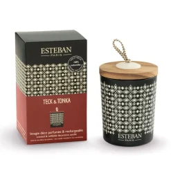 Fabrique de Styles Bougies Parfumées>Bougie parfumée teck et tonka 35h Marron