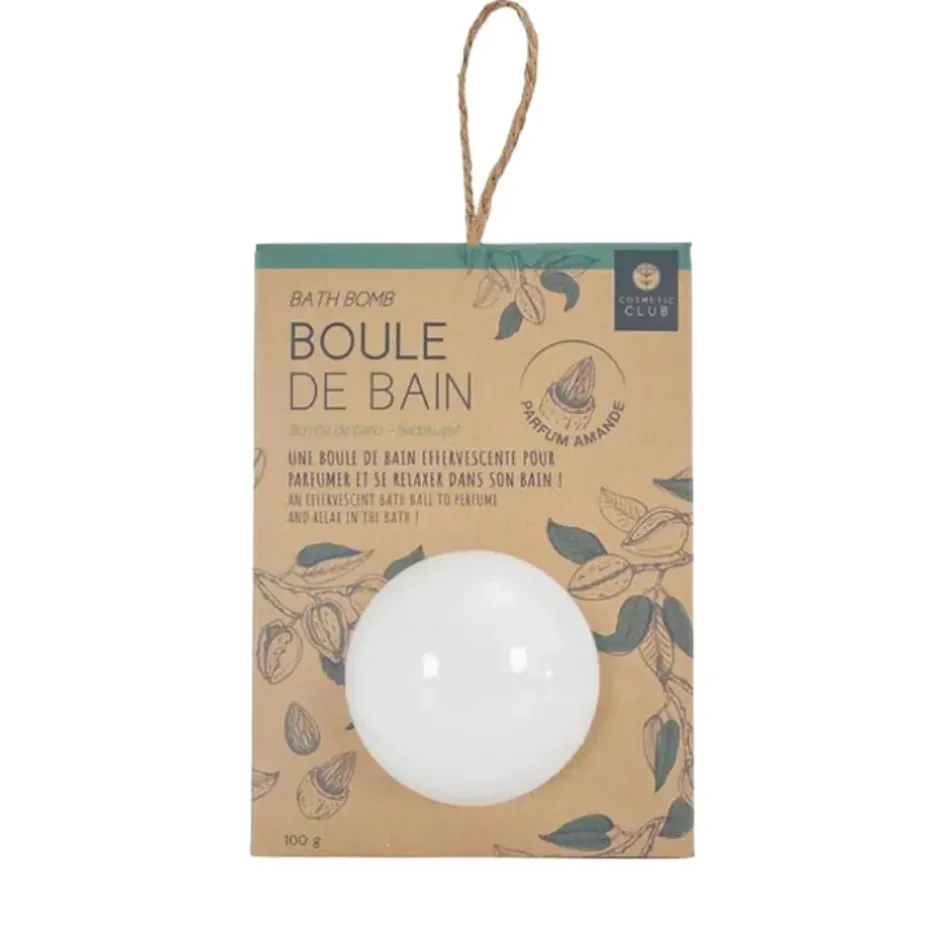 Fabrique de Styles Soins Du Corps>Boule de bain amande 100g Blanc
