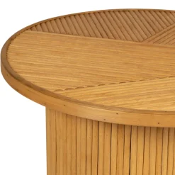 Fabrique de Styles Bouts De Canapé Et Tables D'appoint>Bout de canapé ronds x2 nude en bambou et bois contreplaqué - Saori Naturel