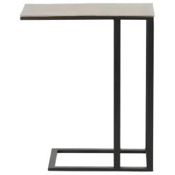 Fabrique de Styles Bouts De Canapé Et Tables D'appoint>Bout de canape en aluminium et fer doré et noir - Felia Doré, noir