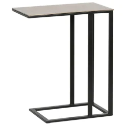 Fabrique de Styles Bouts De Canapé Et Tables D'appoint>Bout de canape en aluminium et fer doré et noir - Felia Doré, noir