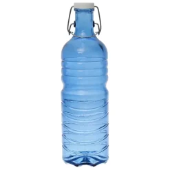 Fabrique de Styles Carafes Et Pichets>Bouteille en verre et inox et silicone 1.5l - Aheli Bleu