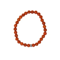 Fabrique de Styles Bijoux Fantaisie>Bracelet jaspe perles rondes 6mm Rouge