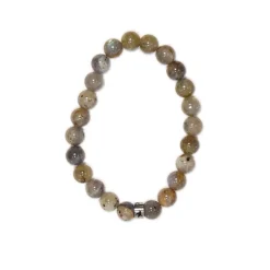 Fabrique de Styles Bijoux Fantaisie>Bracelet labradorite perles rondes 8mm Beige