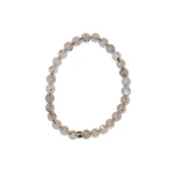 Fabrique de Styles Bijoux Fantaisie>Bracelet labradorite perles rondes 6mm Beige