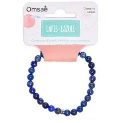 Fabrique de Styles Bijoux Fantaisie>Bracelet lapis lazuli perles rondes 6mm Bleu