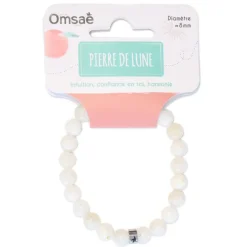 Fabrique de Styles Bijoux Fantaisie>Bracelet pierre de lune perles rondes 8mm Blanc