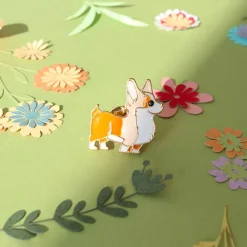 Fabrique de Styles Accessoires Mode>Broche pin's émaillé corgi Multicolore