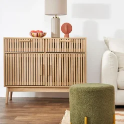 Fabrique de Styles Buffets Et Vitrines>Buffet en bois naturel h80cm - Kara Marron