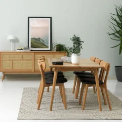 Fabrique de Styles Buffets Et Vitrines>Buffet en placage chêne h80cm - barrali Naturel