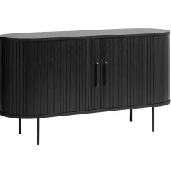 Fabrique de Styles Buffets Et Vitrines>Buffet en placage chêne 140x45cm - Nola Noir