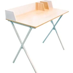 Fabrique de Styles Bureaux>Bureau en bois et fer - Bily Blanc