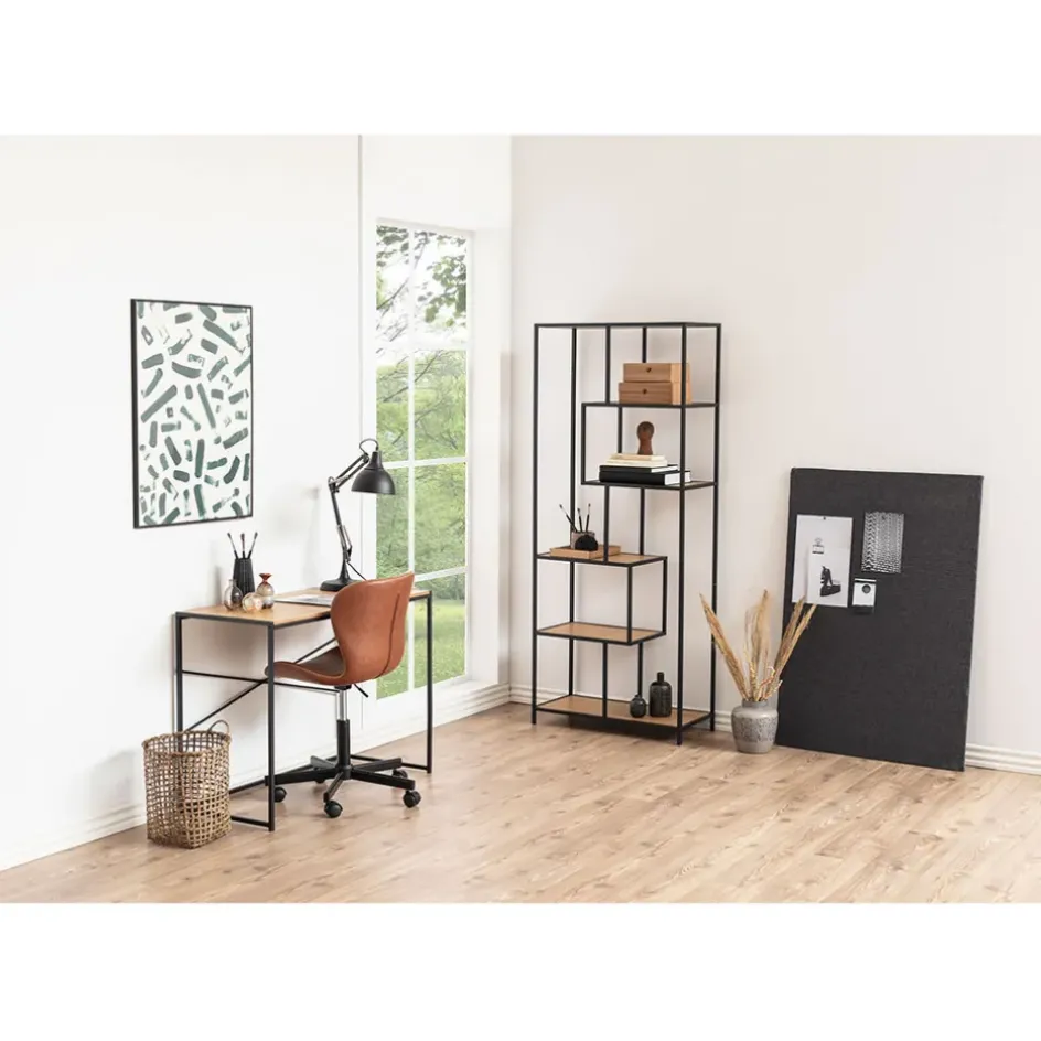 Fabrique de Styles Bureaux>Bureau industriel en chêne et métal - Senzo Naturel