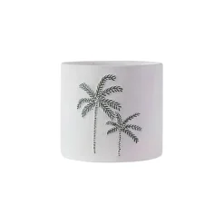 Fabrique de Styles Cache-pots Et Supports>Cache pot en céramique Palmier d12cm Blanc