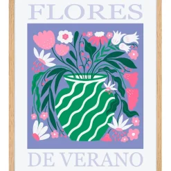 Fabrique de Styles Cadres Déco Et Affiches>Cadre bogota verano 40x50cm lario chene Multicolore