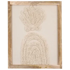 Fabrique de Styles Cadres Déco Et Affiches>Cadre déco coquille tuftée écru 40x50cm - blue sand Ecru