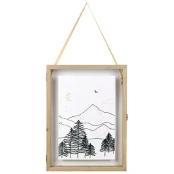 Fabrique de Styles Cadres Déco Et Affiches>Cadre deco en sapin et verre ecru et noir 30x40cm - Mon sapin Ecru, Noir