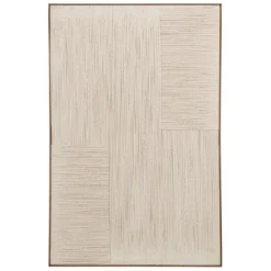 Fabrique de Styles Cadres Déco Et Affiches>Cadre en coton et sapin 54x82cm - Lignes Beige