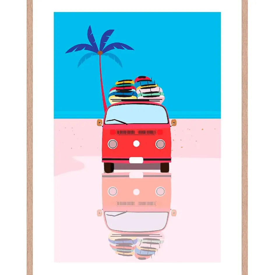 Fabrique de Styles Cadres Déco Et Affiches>Cadre image graphic van 50x70cm lario chene Multicolore