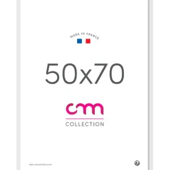 Fabrique de Styles Cadres Photos>Cadre photo 50x70cm lario verre mdf Blanc