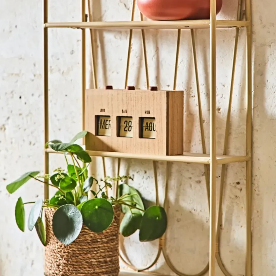 Fabrique de Styles Petits Objets Déco>Calendrier flip flap effet bois Naturel