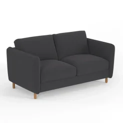 Fabrique de Styles Canapés Convertibles>Canapé convertible 2 places Bultex Gustave - Velours Vintage - Adore Anthracite