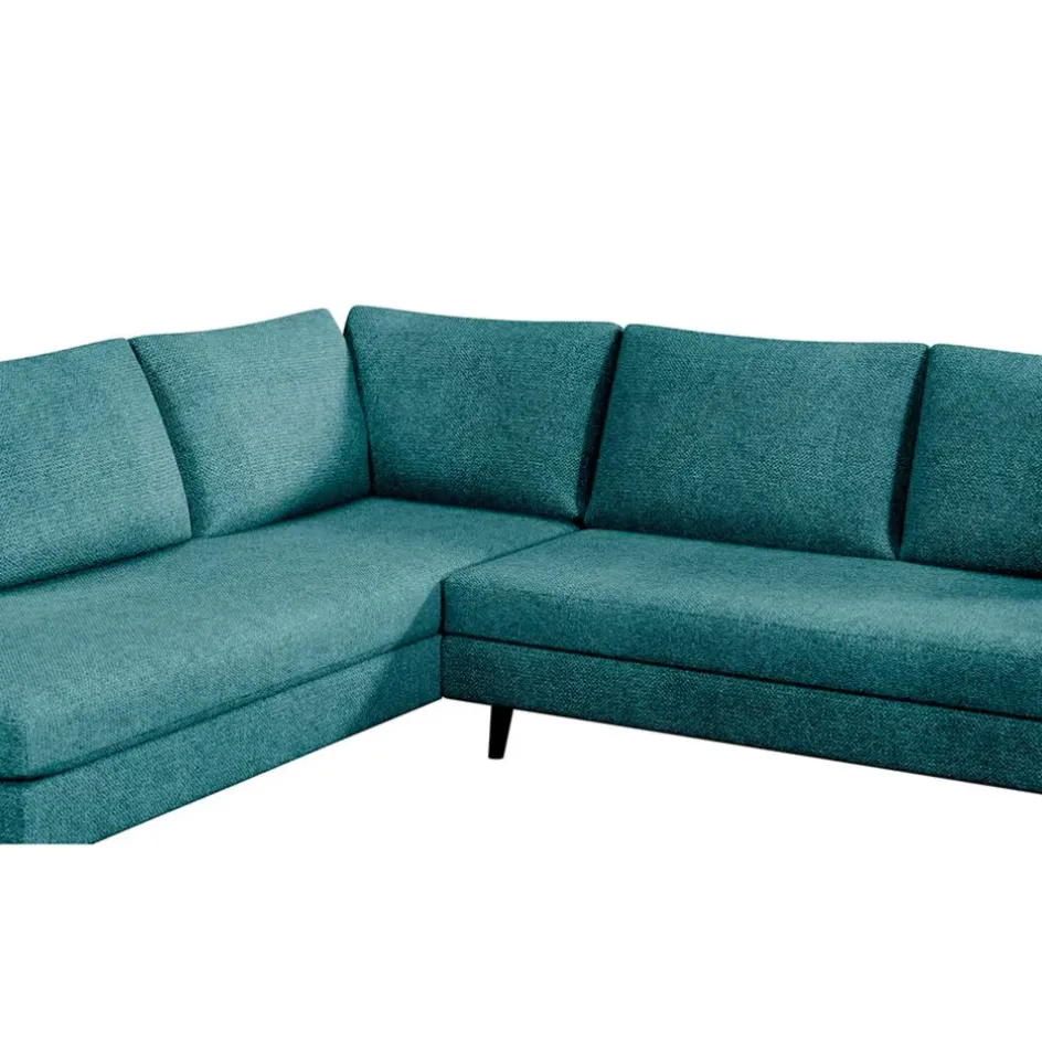 Fabrique de Styles Canapés D'angle>Canapé d'angle gauche 5 places André - tissu texturé - Crown moutarde