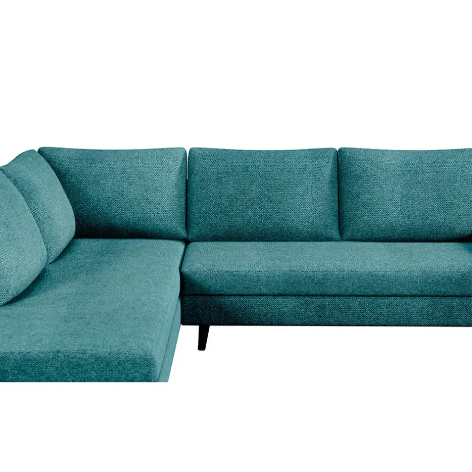 Fabrique de Styles Canapés D'angle>Canapé d'angle gauche 5 places André - tissu texturé - Crown moutarde