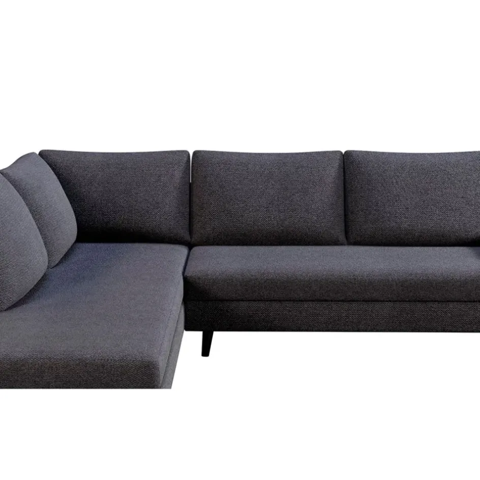 Fabrique de Styles Canapés D'angle>Canapé d'angle gauche 5 places André - tissu texturé - Crown moutarde