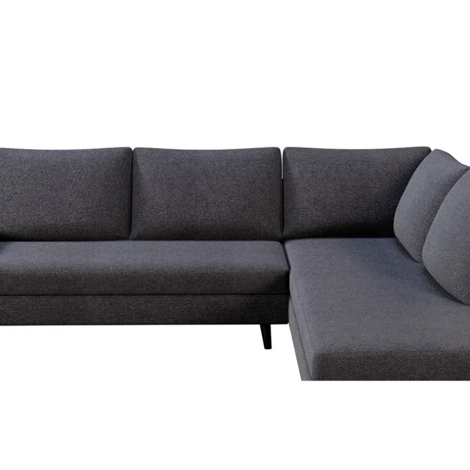 Fabrique de Styles Canapés D'angle>Canapé d'angle gauche 5 places André - tissu texturé - Crown moutarde