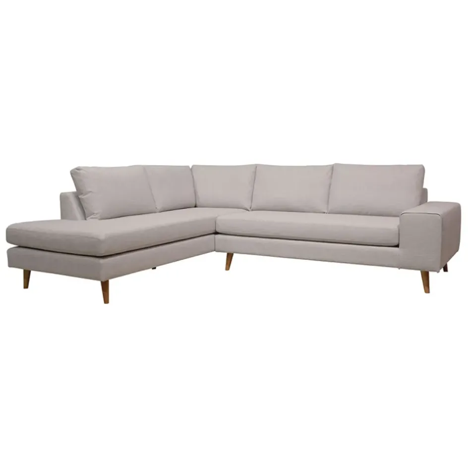 Fabrique de Styles Canapés D'angle>Canapé d'angle gauche 5 places André - velours vintage - Adore gold