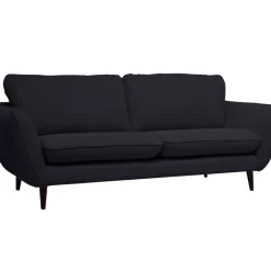 Fabrique de Styles Canapés Fixes>Canapé fixe 2 places AXEL - Effet Velours - Seven Anthracite