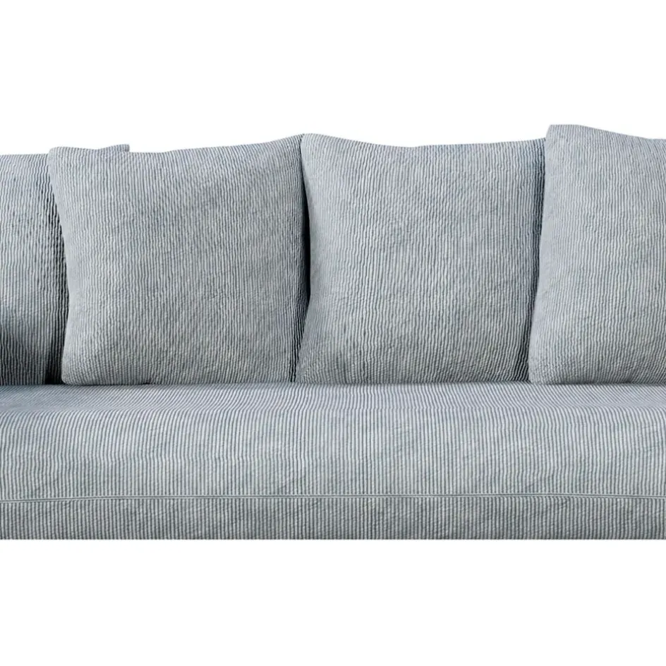 Fabrique de Styles Canapés Fixes>Canapé fixe 3 places Basile - Effet Velours Côtelé - Fjord Écru