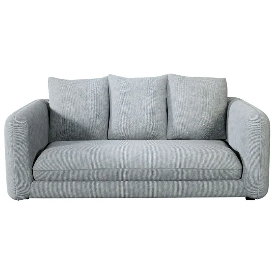 Fabrique de Styles Canapés Fixes>Canapé fixe 3 places Basile - Effet Velours Côtelé - Fjord Écru
