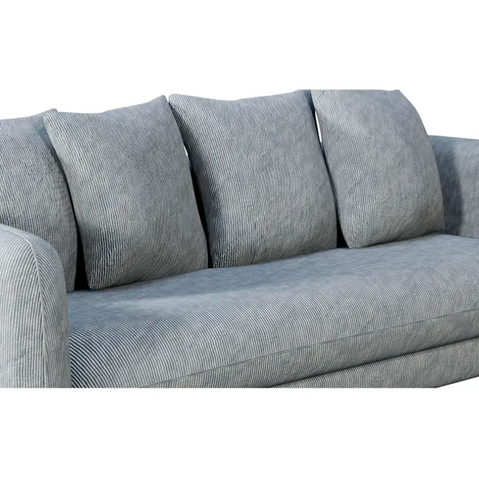 Fabrique de Styles Canapés Fixes>Canapé fixe 3 places Basile - Effet Velours Côtelé - Fjord Écru