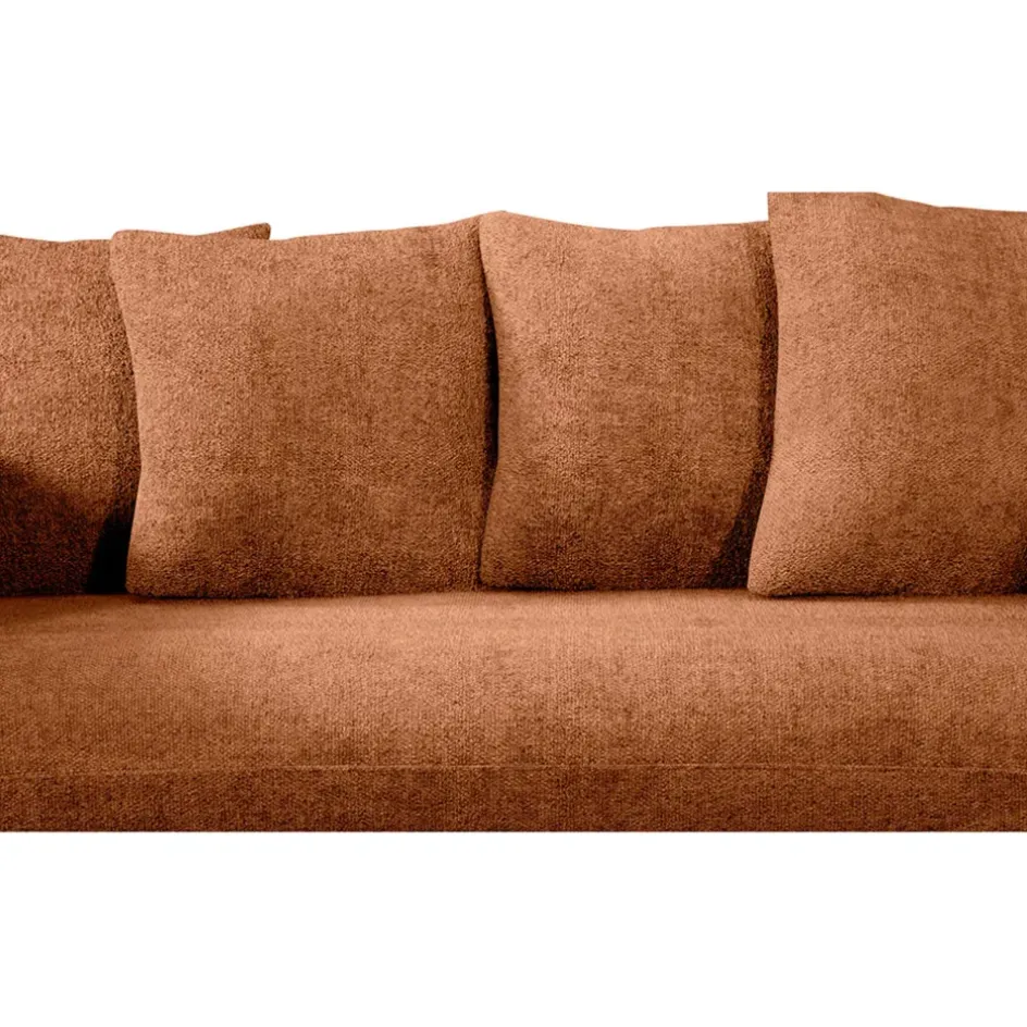 Fabrique de Styles Canapés Fixes>Canapé fixe 3 places Basile - Velours Texturé - Perfect Harmony Écureuil