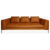 Fabrique de Styles Canapés Fixes>Canapé fixe 3 places en cuir vintage cognac - Montino