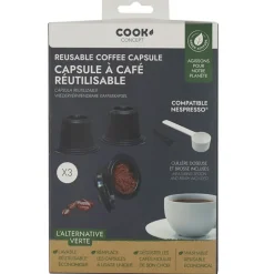 Fabrique de Styles Accessoires Réutilisables>Capsule reutilisable nespresso x3 Noir