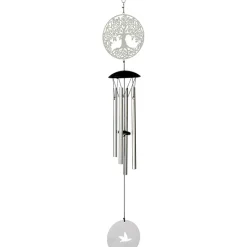 Fabrique de Styles Méditation Et Yoga>Carillon à vent arbre de vie 46 cm Argent