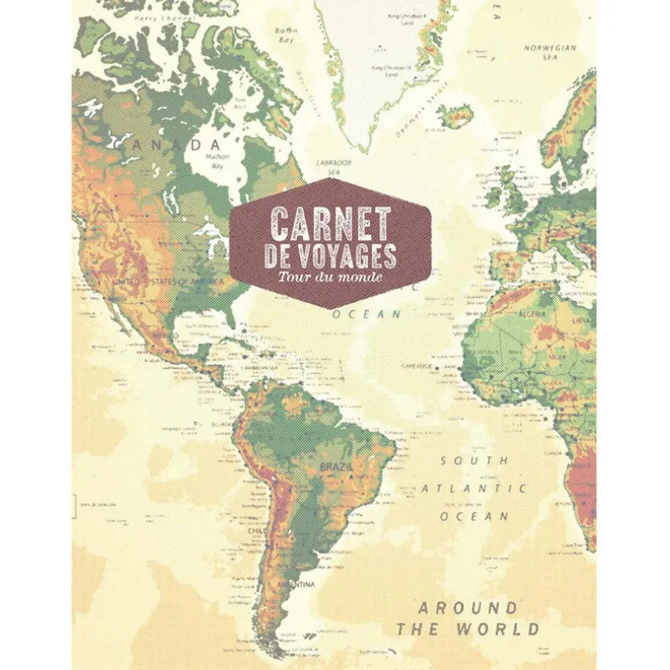 Fabrique de Styles Papeterie>Carnet de voyage tour du monde