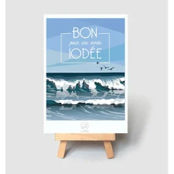 Fabrique de Styles Papeterie>Carte vœux ode à l'iode 10x14.8cm Multicolore