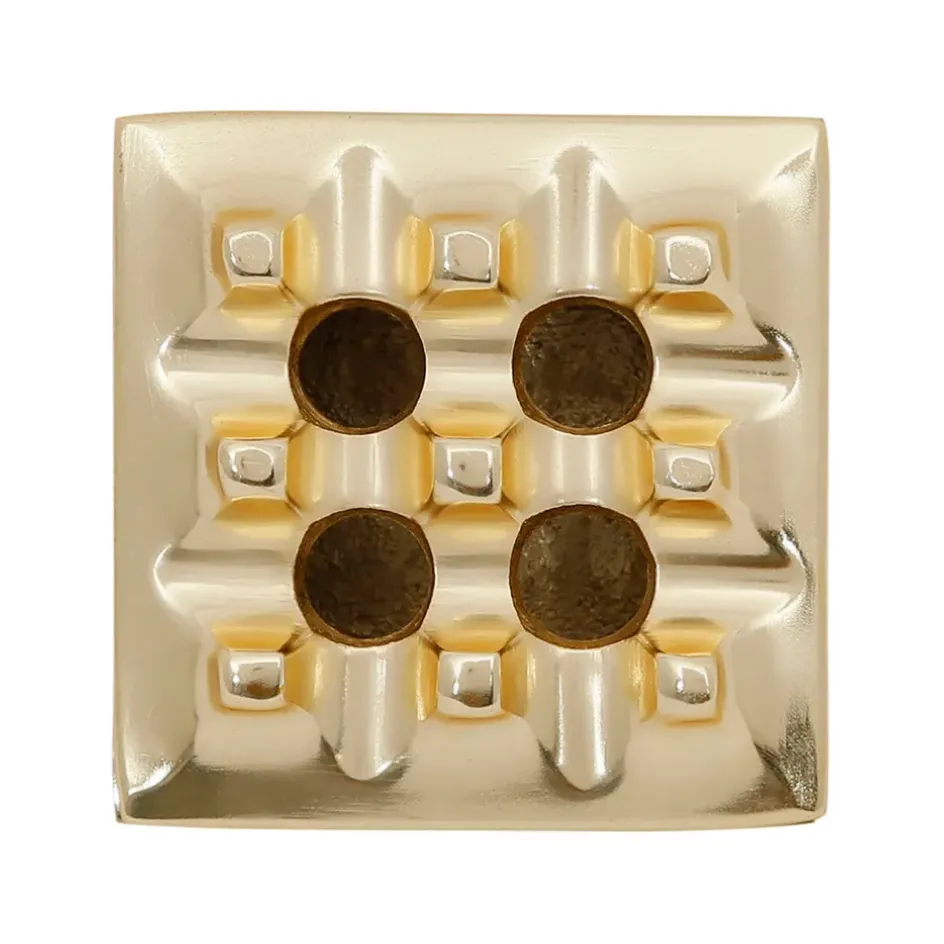 Fabrique de Styles Petits Objets Déco>Cendrier en aluminium d9cm - Riva Doré