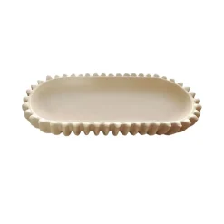 Fabrique de Styles Petits Objets Déco>Centre de table en porcelaine 27x12cm - Oulala Sable