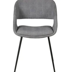 Fabrique de Styles Chaises>Chaise avec accoudoirs en velours côtelé - Alma Gris Clair