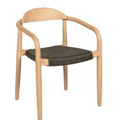 Fabrique de Styles Chaises>Chaise avec accoudoirs en bois d'eucalyptus kaki - Anam Naturel, Kaki